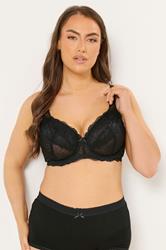 YOURS 2 PACK Plus Size Pink & Black Polka Dot Non Padded Underwired Bras | Yours Clothing 5