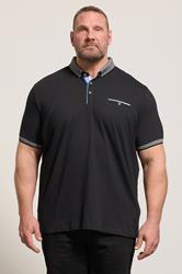 BadRhino Big & Tall Black Chambray Pocket Polo Shirt | BadRhino 1