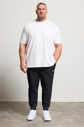 JACK & JONES Big & Tall Black Logo Printed Joggers | BadRhino 3