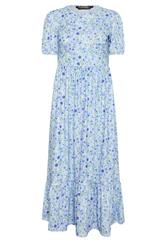 PixieGirl Petite Blue Floral Maxi Dress