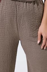 LIMITED COLLECTION Plus Size Brown Textured Trousers | Yours Clothing 5