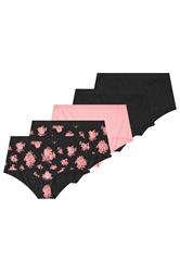 YOURSET 5 PACK Plus Size Orange Floral Print Full Briefs | Yours Clothing 3