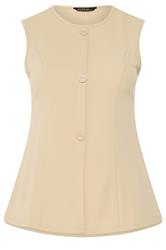 LIMITED COLLECTION Curve Natural Brown Seam Detail Waistcoat
