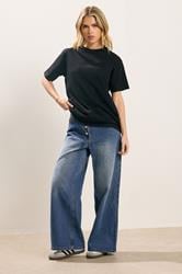 PixieGirl Petite Women's 2 PACK Black & White Cotton Oversized T-Shirt | PixieGirl 4