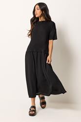 PixieGirl Petite Women's Black Drop Waist Maxi Dress | PixieGirl 1