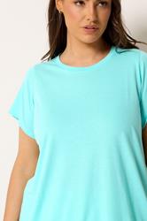 YOURS Plus Size Blue Core Basic T-Shirt | Yours Clothing 4