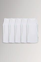 BadRhino Big & Tall White 5 Pack Vest Tops | BadRhino 3