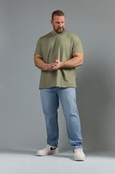 BadRhino Big & Tall Light Blue Straight Leg Stretch Jeans | BadRhino 3