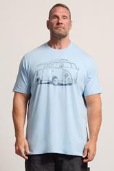 BadRhino Big & Tall Blue Extra Long Campervan Graphic T-Shirt | BadRhino 3