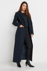 LTS Tall Navy Blue Maxi City Coat | Long Tall Sally 1