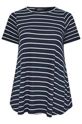 Yours Plus Size Black Stripe T-Shirt | Yours Clothing 5