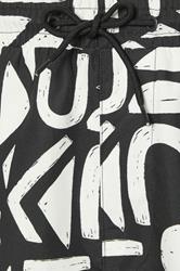 BadRhino Big & Tall Black & White Abstract Swim Shorts | BadRhino 8