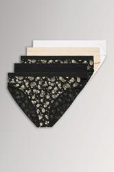 YOURSET 5 PACK Plus Size Natural Brown Paisley Print Briefs | Yours Clothing 3