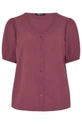 YOURS Curve Dusky Pink Textured Blouse