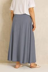 EVANS Plus Size Black & White Stripe Midaxi Skirt | Evans 2
