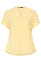 YOURS Curve Yellow Dobby Textured Blouse