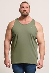 BadRhino Big & Tall 3 PACK Green/Blue/Brown Plain Vest Tops | BadRhino 4