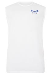 BadRhino Big & Tall White Hawaii Graphic Vest Top