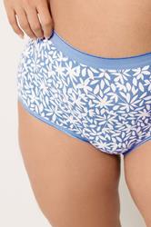 YOURSET 5 PACK Plus Size Blue Leaf Print Full Briefs | Yours Clothing 5