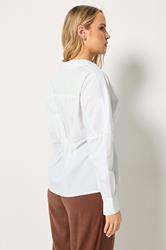 LTS Tall White Pleated Cotton Shirt | Long Tall Sally 2