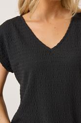 LTS Tall Women's Black Textured Top | Long Tall Sally 4