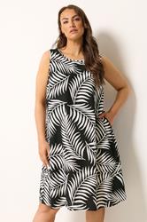 YOURS Curve Plus Size Leaf Swing Pocket Dress | Yours Clothing 3