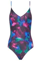 LTS Tall Women's Black Floral Cross Back Swimsuit | Long Tall Sally 5
