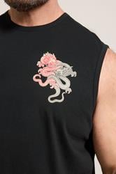 BadRhino Big & Tall Black Extra Long Dragon Graphic Muscle Vest | BadRhino 5
