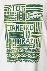 YOURS Plus Size Cream 'Rio' Abstract Boxy T-Shirt | Yours Clothing 2