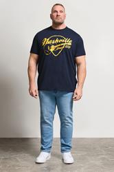 BadRhino Big & Tall Navy Blue Nashville Graphic T-Shirt | BadRhino 1