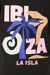 YOURS Plus Size Black 'Ibiza' Sleep Tee Nightdress | Yours Clothing 5