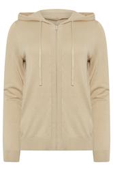 M&Co Natural Brown Knitted Hoodie
