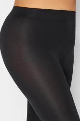 Plus Size Black Slimming Control Footless Tights