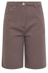 LTS Tall Chocolate Brown Denim Bermuda Shorts