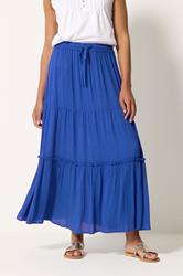 M&Co Blue Crinkle Maxi Skirt | M&Co  1