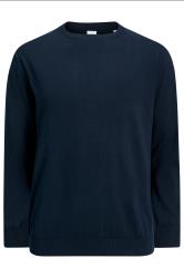 JACK & JONES Big & Tall Navy Blue Crew Neck Fine Knit Jumper