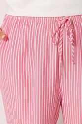 YOURS Plus Size Pink Stripe Trousers | Yours Clothing 5