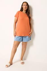 YOURS 5 PACK Plus Size Pink & Orange Core T-Shirts | Yours Clothing 6
