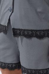 LIMITED COLLECTION Plus Size Grey Pinstripe Shirt | Yours Clothing 4