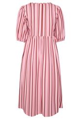 LIMITED COLLECTION Plus Size Pink Stripe Peplum Dress | Yours Clothing 6