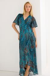 STAR Blue Printed Wrap Dress | StarByJM 1