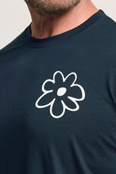 BadRhino Big & Tall Navy Blue Extra Long Flower Graphic T-Shirt | BadRhino 5