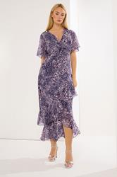 STAR Purple Animal Tiered Wrap Dress | StarByJM 3