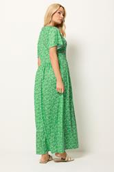 M&Co Green Floral V-Neck Maxi Dress | M&Co 2