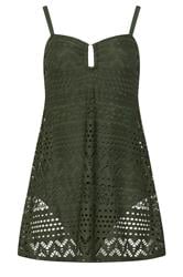 LTS Tall Green Crochet Swimskirt