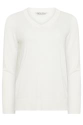 M&Co Ivory White V-Neck Jumper | M&Co 5