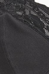 M&Co Black Lace Trim Non Wired Bra | M&Co  5