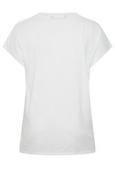 YOURS Plus Size White Stud Grown-On Sleeve T-Shirt | Yours Clothing 6