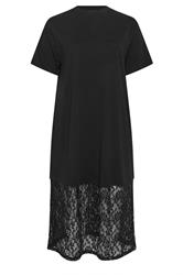LIMITED COLLECTION Robe noire bordée de dentelle