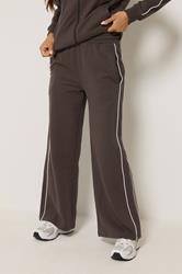 PixieGirl Petite Women's Chocolate Brown Contrast Jogger | PixieGirl 1